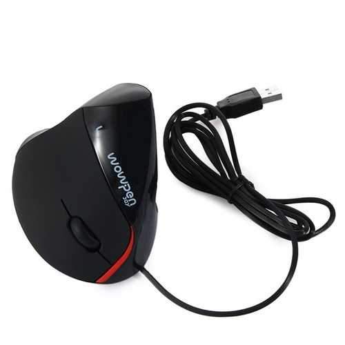 Wowpen-joy 5D 2.4GHz Wired USB Vertical Optical Mouse BLACK