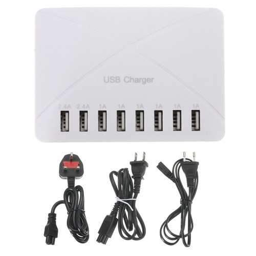 High Speed 8 Ports USB Charger Hub AC Power Adapter Socket Splitter UK US EU Plug For iPhone Samsung