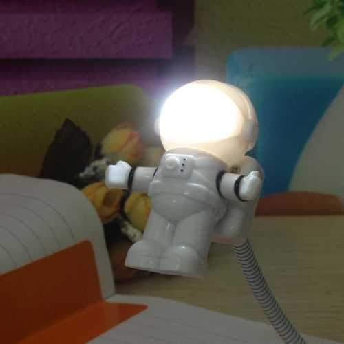 Adjustable Astronaut USB Tube LED Night Light Lamp For Macbook Air Pro Laptop PC