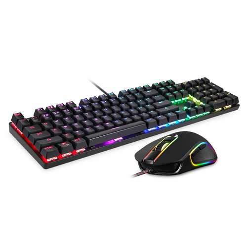 Original Motospeed CK888 NKRO Blue Switch 104Key Mechanical Gaming Keyboard and Mouse Combo