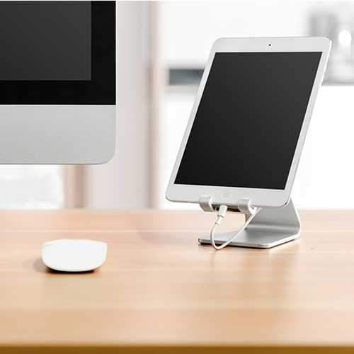 Bakeey ALT-4 Aluminum Alloy Adjustable Anti-slip Desktop Stand Charging Holder for iPad Phone Tablet