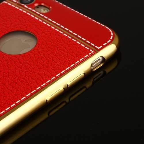 Bakeey Litchi Grain Plating TPU Silicone Ultra Thin Shockproof Cover Case for iPhone 7 4.7 Inch