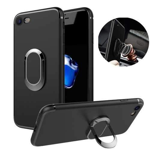 Bakeey 360 Adjustable Metal Ring Kickstand Magnetic Frosted Soft TPU Case for iPhone 7/8 4.7 Inch