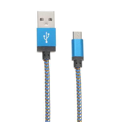 Bakeey Nylon Braided 2m 2A Micro USB Charging Data Cable For Mobile Phone