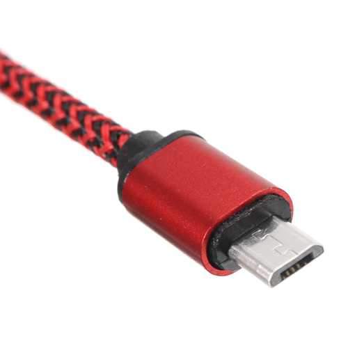 2A Nylon Braided Micro USB Fast Charging Data Cable 0.3m For Samsung S7 Xiaomi Redmi Note4