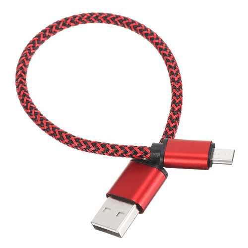 2A Nylon Braided Micro USB Fast Charging Data Cable 0.3m For Samsung S7 Xiaomi Redmi Note4