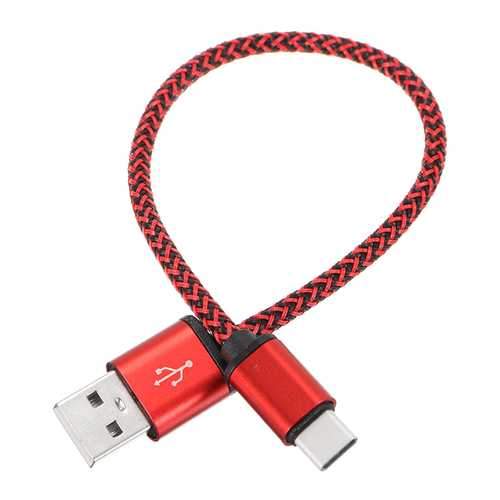 2A Nylon Braided Type-C USB Fast Charging Data Cable 0.3m For Samsung S8 Letv Xiaomi 6 mi5 mi6