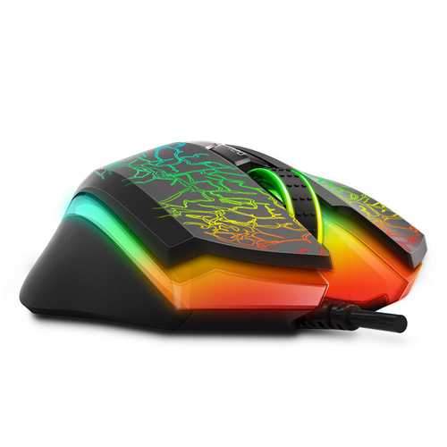 Rapoo V21S 7000DPI USB Wired RGB Backlit Optical Gaming Mouse Support Macro Setting