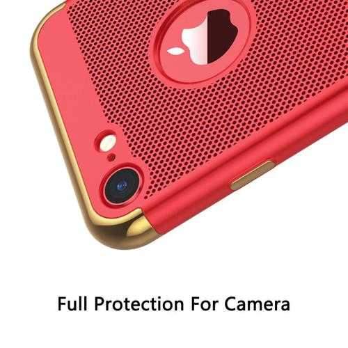 3 in 1 Double Dip Mesh Dissipating Heat Plating PC Case for iPhone 7