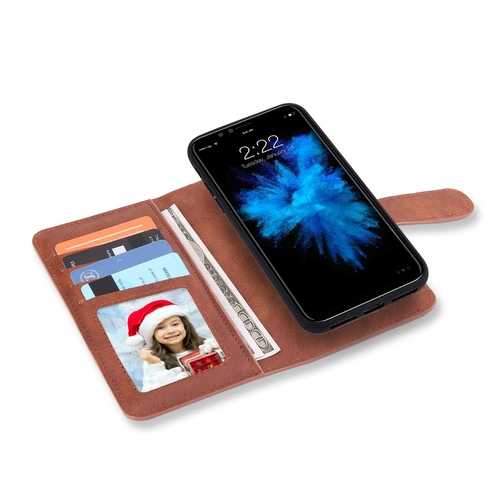 POLA Magnetic Detachable Wallet Card Slots Case With Mirror For iPhone X/8/8 Plus/7/7 Plus/6s/6s Plus/6/6 Plus