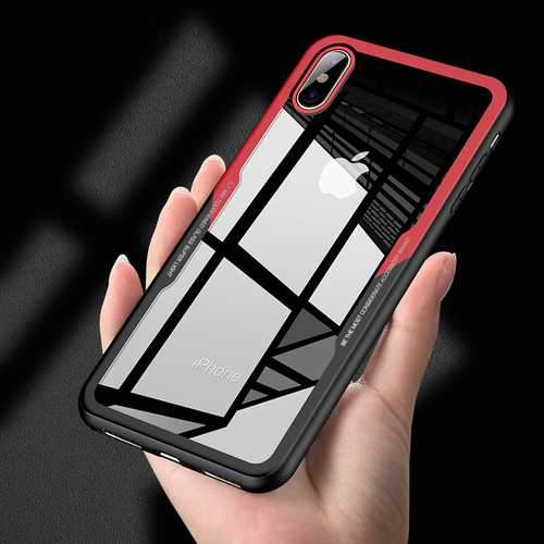 Bakeey Tempered Glass Back Cover TPU Frame Protective Case for iPhone X/7/7 Plus/8/8 Plus