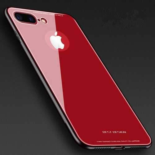 Bakeey Tempered Glass Mirror Back TPU Frame Protective Case for iPhone X/7/8 7Plus/8Plus 6/6s Plus