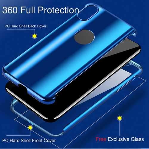 Bakeey Plating 360 Full Body Case+Tempered Glass Film For iPhone XR/XS/XS Max/X/8/8 Plus/7/7 Plus/6s/6s Plus/6/6 Plus