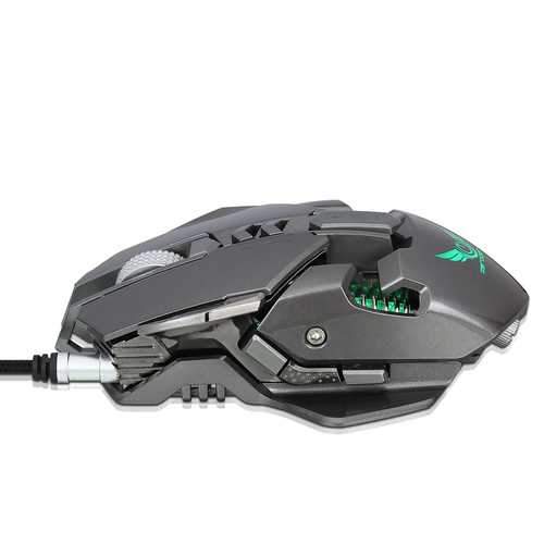 Zerodate X300GY Mechanical Macros Define Gaming Mouse 250-4000 DPI 7 Keys USB Wired Optical Mouse