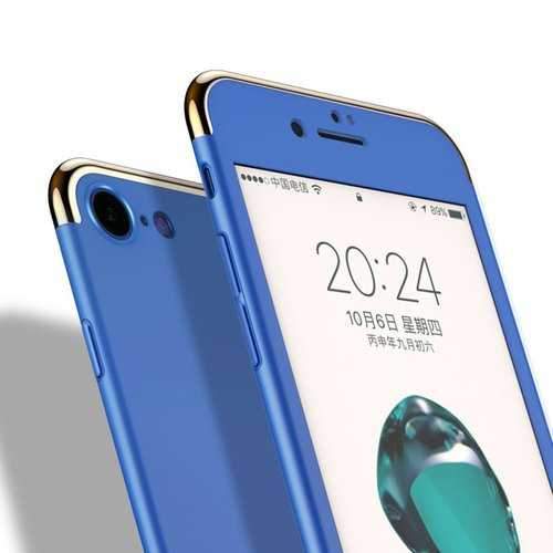 Bakeey 3 In 1 Full Body Plating Protective Case With Tempered Glass Film For iPhone 7/8