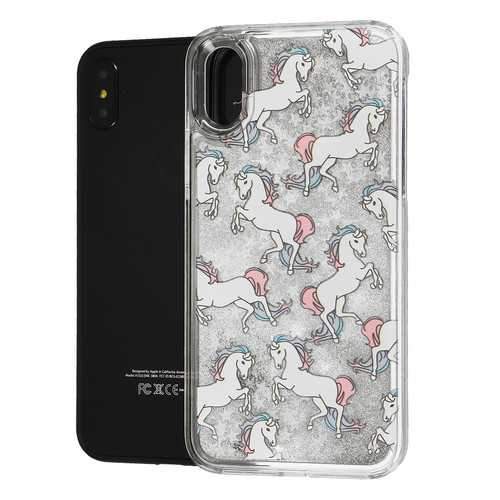 Dynamic Liquid Glitter Unicorn Quicksand PC Case for iPhone X/7/8/7Plus/8Plus