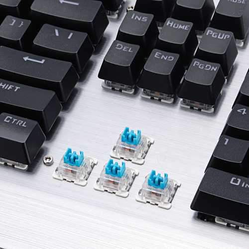 PK-900 104 Keys NKRO CIY Blue Switch Colorful Backlit Mechanical Gaming Keyboard