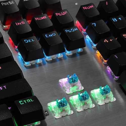 PK-900 104 Keys NKRO CIY Blue Switch Colorful Backlit Mechanical Gaming Keyboard