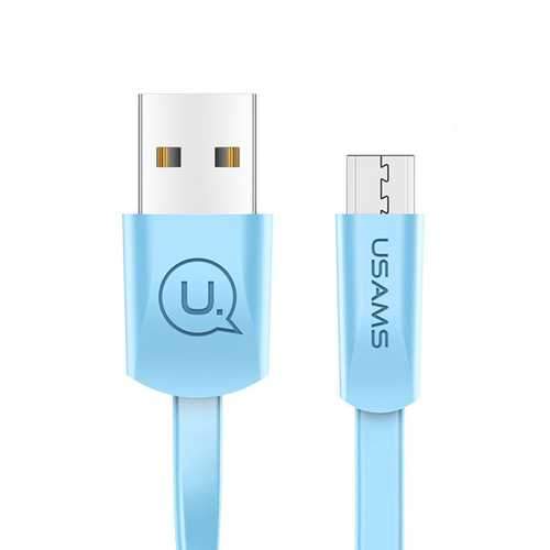 USAMS U2 Micro USB Flat Fast Charging Data Cable 1.2M For Xiaomi Redmi Note 5 Note 4 5 Plus S7 Edge