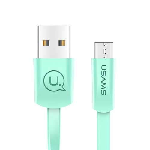 USAMS U2 Micro USB Flat Fast Charging Data Cable 1.2M For Xiaomi Redmi Note 5 Note 4 5 Plus S7 Edge