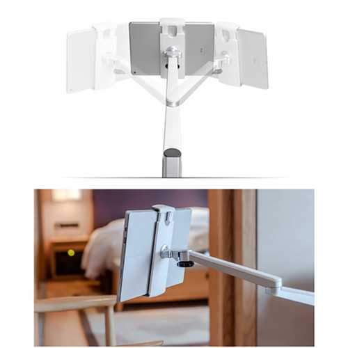 Universal Metal Multi-angle Rotation Clip Lazy Phone Holder Tripod for iPhone Mobile Phone iPad