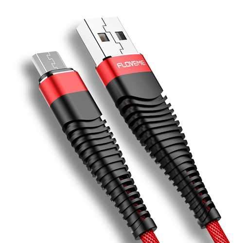 FLOVEME Hi-Tensile Micro USB Cable Braided Charging Data Cable 1M For S7 S6 Xiaomi Redmi Note 5