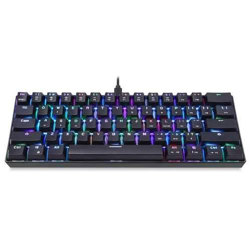 Motospeed CK61 Kailh BOX Switch Detachable Type-C 61-Key NKRO RGB Mechanical Gaming Keyboard