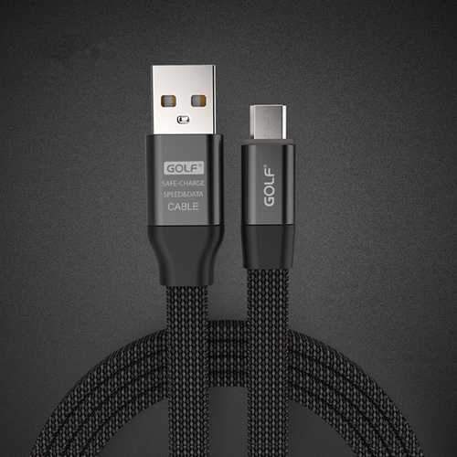 GOLF 2.1A Memory Elasticity Flat Fast Charging Data Cable 1M For Oneplus 6 5t Xiaomi Mi8 Mi A1 S9+
