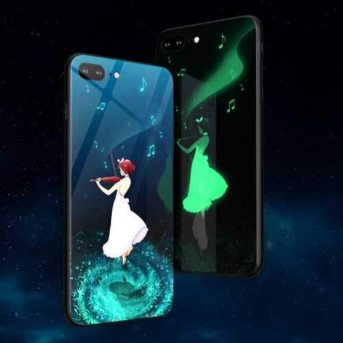 Bakeey 3D Night Luminous Glass Protective Case for iPhone 7/7 Plus/8/8 Plus