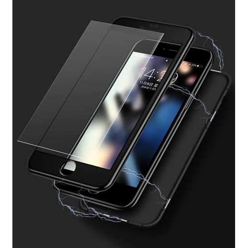 Bakeey Plating Magnetic Adsorption Full Body Protective Case with Tempered Glass Screen Protector For iPhone 7/7 Plus/8/8 Plus