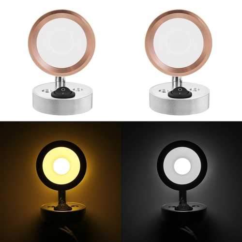 Angle Adjustable LED Reading Light Double Heads Wall Lamp Spot Light Book Light  White/Warm White