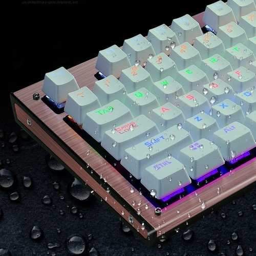 104 Keys Blue Switch USB Wired Backlit Mechanical Computer Gaming Keyboard