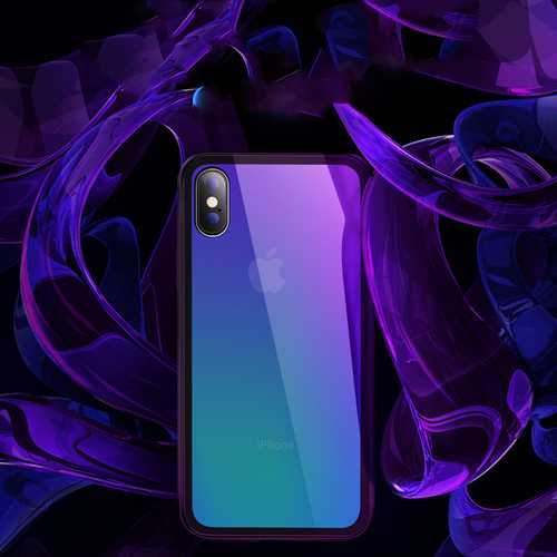 Bakeey Gradient Color Scratch Resistant Tempered Glass Protective Case For iPhone X/8/8 Plus/7/7 Plus/6s/6s Plus/6/6 Plus