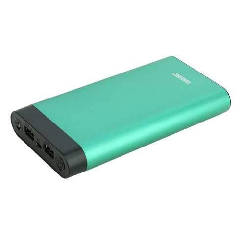 InstaCHARGE 16000mAh Dual USB Power Bank Portable Battery Charger - Teal EL-16K