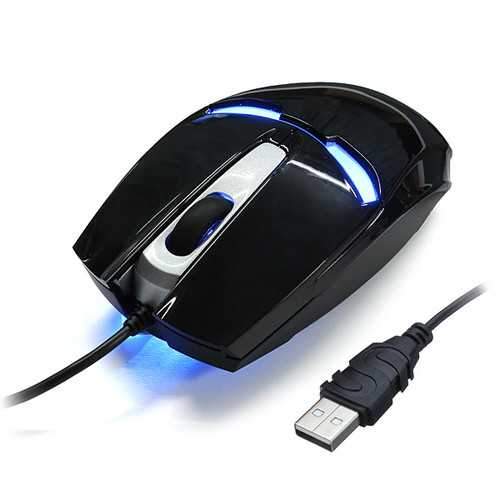 NEWMEN 1000DPI Wired Gaming USB Optical Mouse With Blue LED Light