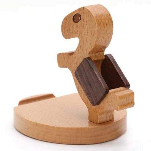 Lovely Wooden Horse Coin Can Phone Stand Holder For Cell Phone