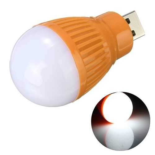 Portable 5W USB LED Ball Desk Reading Light Camp Lamp Bulb For PC Laptop 5V